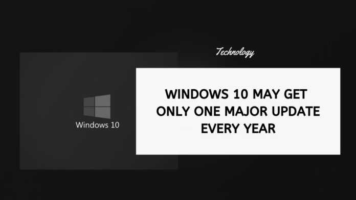 Windows 10 May Get Only One Major Update Every Year
