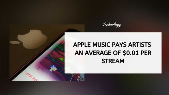 Apple Music Pays Artists An Average Of $0.01 Per Stream