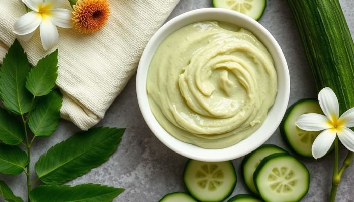 Curd and Cucumber Face Mask