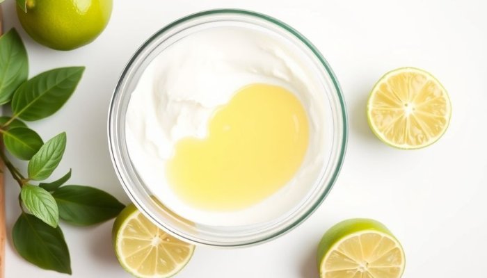 Curd and Lemon Juice Face Pack