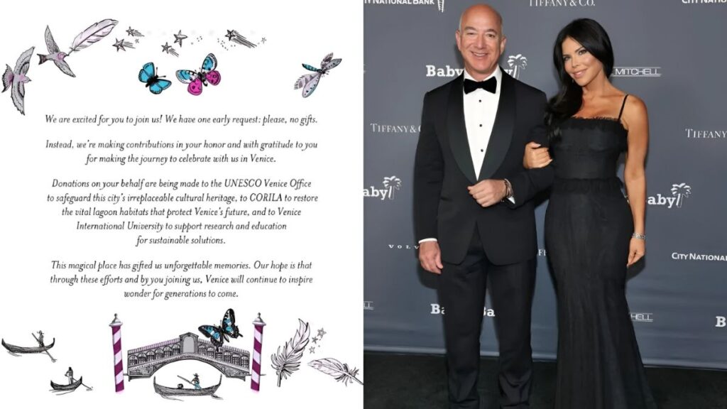 Invitation cards of Jeff Bezos wedding leaked