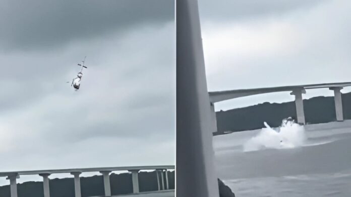Malaysia Police Chopper Crashes into Sungai Pulai River Malaysia Police Chopper Crashes into Sungai Pulai River