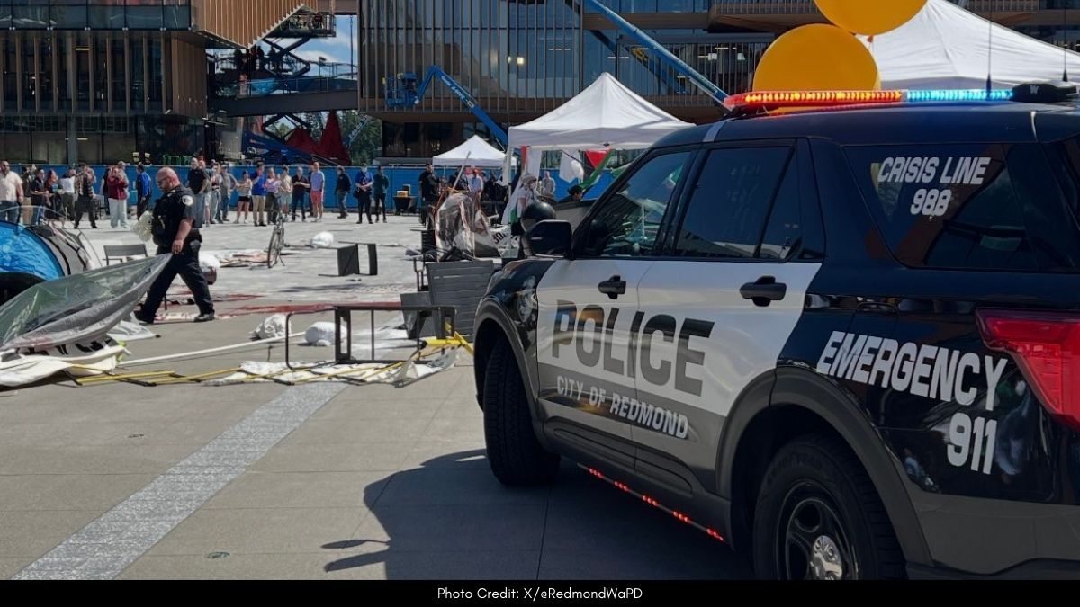 18 People Arrested At Microsoft Campus Over Red Paint Incident