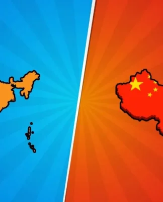 India, China