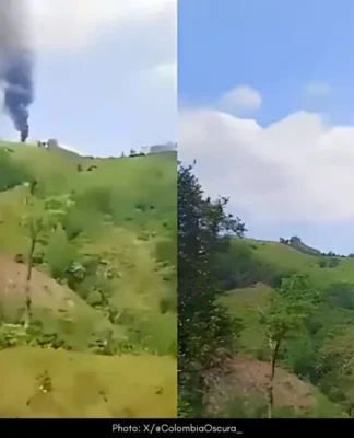Police Helicopter Attacked by Drone in Colombia