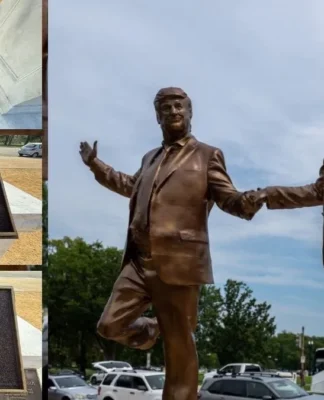 Statue of Trump Holding Hands With Epstein Surfaces in DC