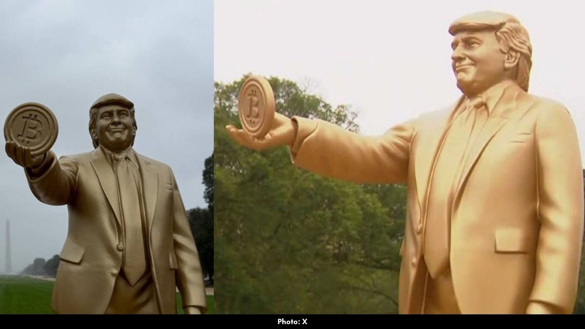 Trump Bitcoin Statue Unveiling Sparks Curiosity at Capitol