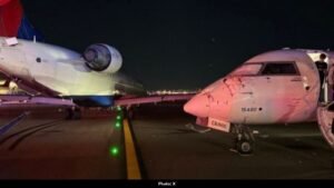 Two Delta Planes Collide at New York’s LaGuardia Airport Two Delta Planes Collide at New York’s LaGuardia Airport