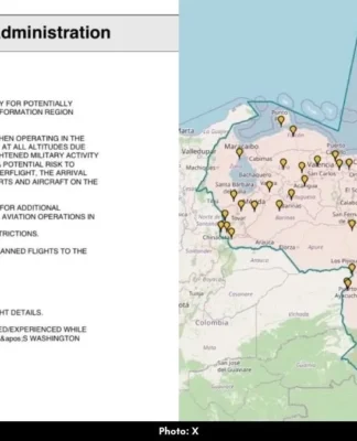 FAA Issues New NOTAM for Flights Over Venezuela