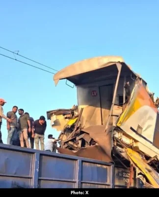 Passenger Train Collides with Goods Train in Bilaspur, India