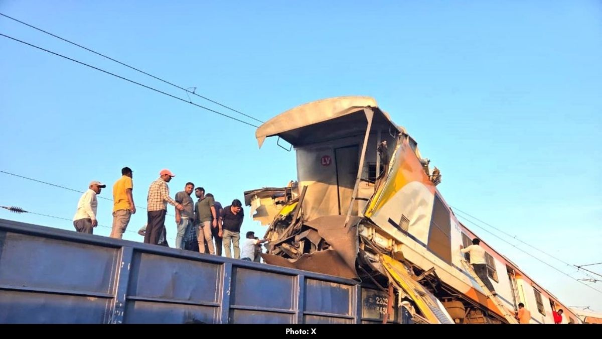 Passenger Train Collides with Goods Train in Bilaspur, India
