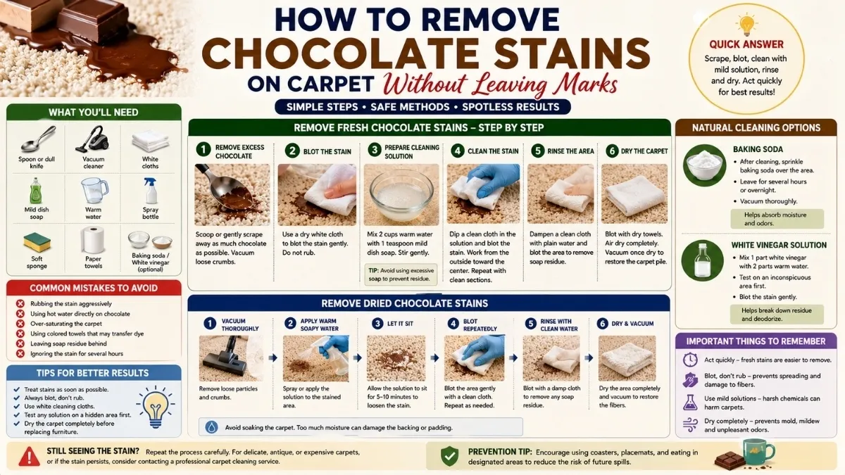 remove chocolate stains